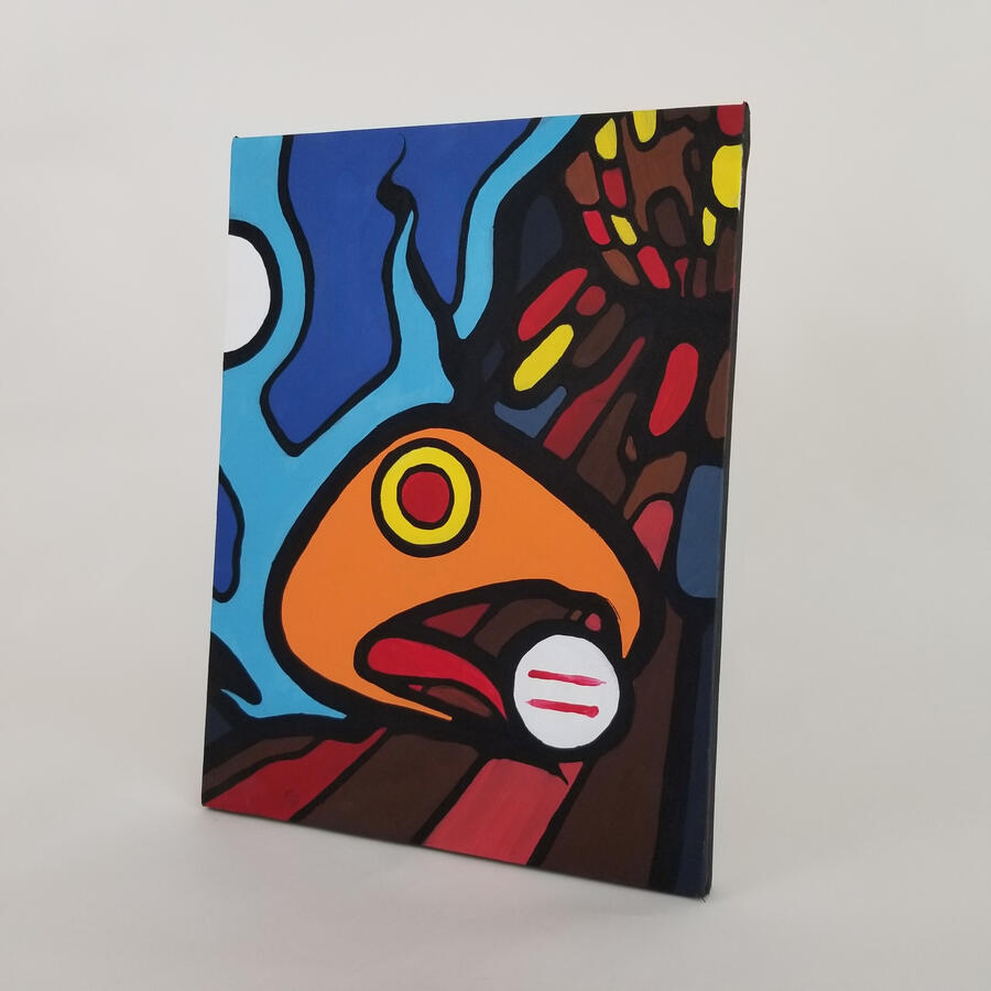 Thunderbird, Equal. 305mm x 407mm Acrylic on canvas. $300.00 SOLD