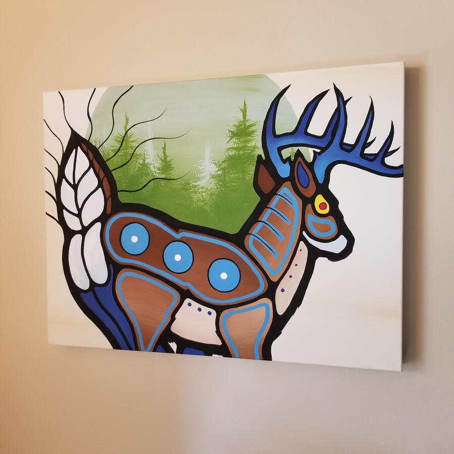 Heads or Tails. 457mm x 610mm acrylic on canvas 38mm stretcher. $800