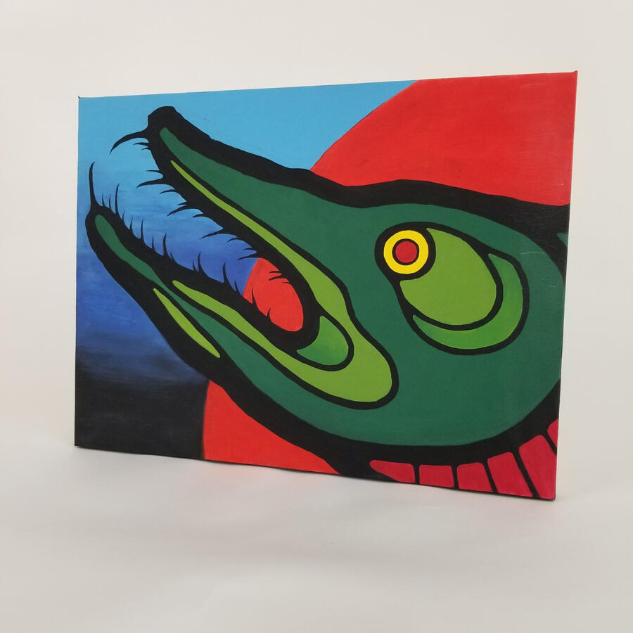 Big Fish. 305mm x 407mm Acrylic on canvas. $300.00 SOLD
